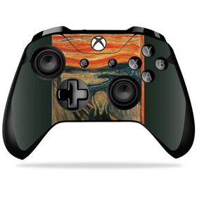 MightySkins Xbox One X Controller 用ビニールスキン「The Scream」保護スキン 着脱簡単