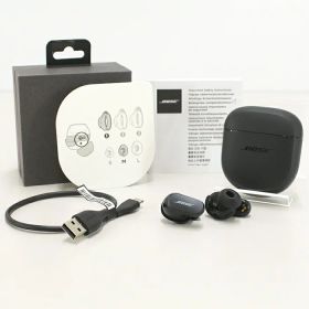 【中古品】Bose ワイヤレスイヤホン QuietComfort Earbuds II / トリプルブラック / 動作OK / 多少使用感あり / 箱にダメージ / ノイズキャンセリング※発送元：北海道