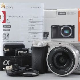 【中古】SONY ソニー α6000 ILCE-6000 シルバー パワーズームレンズキット シャッター回数僅少 元箱付き