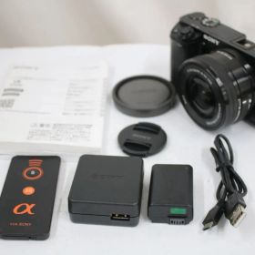 【返品保証】 【シャッター3668回】ソニー Sony α6000 ブラック E 16-50mm F3.5-5.6 OSS ミラーレス一眼 e12379