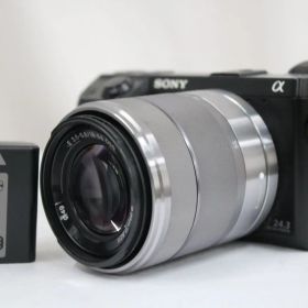 【返品保証】 【シャッター回数5回】ソニー Sony α NEX-7 ブラック E 18-55mm F3.5-5.6 OSS ミラーレス一眼 e12362