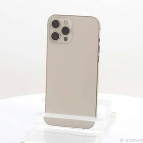 〔中古〕Apple(アップル) iPhone12 Pro Max 256GB ゴールド MGD13J／A SIMフリー〔305-ud〕