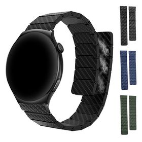 Amazfit Active Max バンド ベルト カーボン調 マグネット付き 磁気付き バンド幅 20mm 22mm Balance2 Cheetah Pro Bip 5 GTR4 GTS4 交換