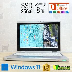 ★超美品 高性能7世代i5！SSD256GB メモリ8GB★CF-RZ6 Core i5-7Y57 Webカメラ LTE Win11 MS Office2019 H&B ノートパソコン★P97572