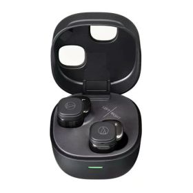 オーディオテクニカ ATH-SQ1TW2 BK ワイヤレスイヤホン bluetooth/小型 軽量 / 最大20時間再生 / 低遅延/外音取込み/マルチポイント/マルチペアリング/防水 IPX5 / ワイヤレス充電 /ブラック ATH-SQ1TW2 BK