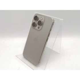 【中古】Apple 国内版 【SIMフリー】 iPhone 15 Pro 128GB ナチュラルチタニウム MTU93J/A【高崎モントレー】保証期間１ヶ月【ランクB】