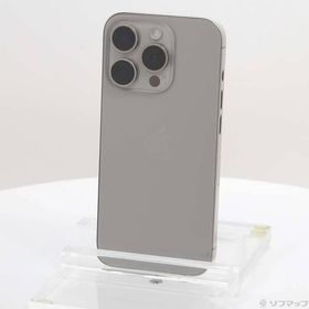 〔中古〕Apple(アップル) iPhone15 Pro 128GB ナチュラルチタニウム MTU93J／A SIMフリー〔269-ud〕