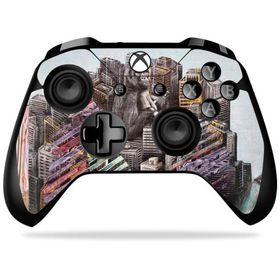 MightySkins Xbox One X Controller 用ビニールスキン「Big City Monkey」保護スキン 着脱簡単