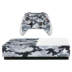 MightySkins Microsoft Xbox One S All-Digital Edition 用ビニールスキン「Gray Camouflage」保護デカールラップ 着脱簡単