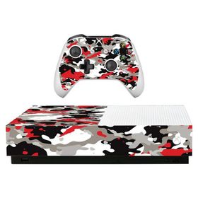 MightySkins Microsoft Xbox One S All-Digital Edition 用ビニールスキン「Red Camo」保護デカールラップ 着脱簡単