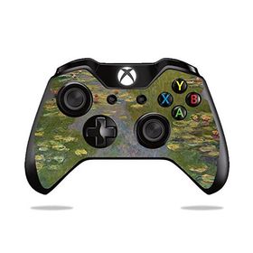 MightySkins Microsoft Xbox One / One S コントローラー 用ビニールスキン「Water Lilies」保護デカールラップ 着脱簡単