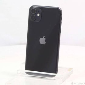〔中古〕Apple(アップル) iPhone11 128GB ブラック MHDH3J／A SIMフリー〔247-ud〕