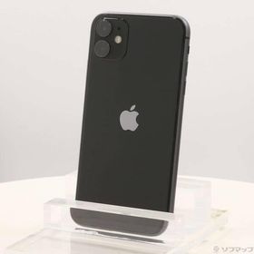 〔中古〕Apple(アップル) iPhone11 128GB ブラック MHDH3J／A SIMフリー〔247-ud〕