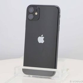 〔中古〕Apple(アップル) iPhone11 128GB ブラック MHDH3J／A SIMフリー〔198-ud〕