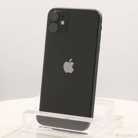 〔中古〕Apple(アップル) iPhone11 128GB ブラック MHDH3J／A SIMフリー〔247-ud〕