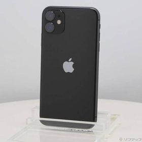 〔中古〕Apple(アップル) iPhone11 128GB ブラック NWM02J／A SIMフリー〔348-ud〕