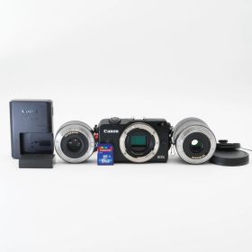 良品 送料無料 即購入OK Canon キヤノン EOS M2 / CANON EF-M 22mm F2 IS STM / CANON EF-M 18-55mm F3.5-5.6 IS STM レンズキット #AA6682