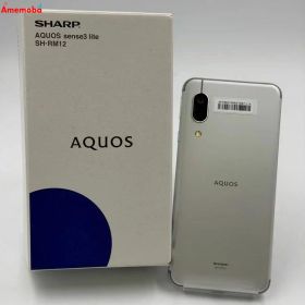 【中古】AQUOS sense3 lite 64GB シルバーホワイト SH-RM12 楽天モバイル版SIM