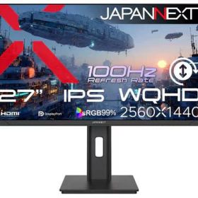 JAPANNEXT ジャパンネクスト WQHD対応 27型液晶ディスプレイ/HDMI×1、DP×1/ブラック/スピーカー無/2年保証 JN-IPS27Q3-HSP