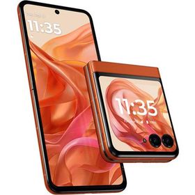 SIMフリースマートフォン モトローラ PB230002JP [motorola razr 50 (SIMフリー 6.9in/3.6in 12GB/512GB スプリッツオレンジ]