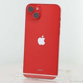 〔中古〕Apple(アップル) iPhone14 Plus 128GB プロダクトレッド MQ4F3J／A SIMフリー〔352-ud〕