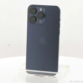 【中古】Apple(アップル) iPhone15 Pro Max 256GB ブルーチタニウム MU6T3J／A SIMフリー 【198-ud】