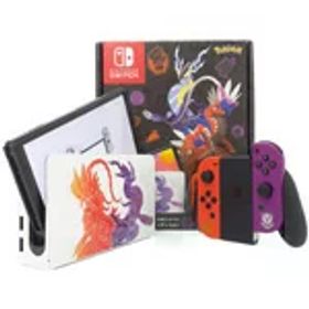 【Nintendo】任天堂『Nintendo Switch 有機ELモデル / スカーレットバイオレットエディション』HEG-S-KEAAA ゲーム機本体 1週間保証【中古】