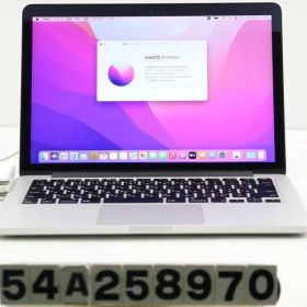 Apple MacBook Pro Retina 13インチ Early 2015 A1502 Core i5 5287U 2.9GHz/16GB/128GB/WQXGA(2560x1600)/macOS Montrrey 【54A258970】