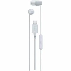 ソニー(SONY)IER-EX15CWZホワイト/タイプc/イヤホン/Type-C/イヤホン/有線/バランスの良い音質/小型/リモコン操作/4色/マイク付き/通話可能/クリアな音質/コード長1.2m/