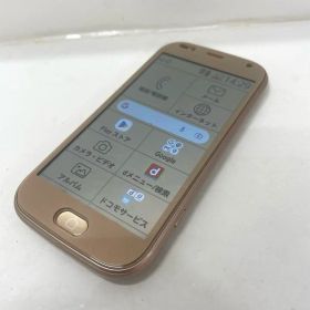 【M5】docomo らくらくスマートフォンme F-01L ゴールド ドコモ○