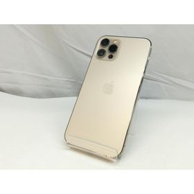 【中古】Apple au 【SIMロック解除済み】 iPhone 12 Pro 128GB ゴールド MGM73J/A【札幌】保証期間１週間【ランクC】