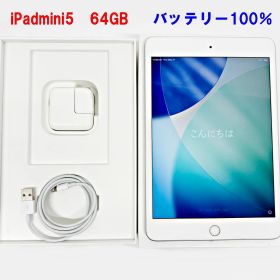 iPad mini5 64GB MUX62J/A バッテリー100% シルバー Wi-Fi+Cellular Apple R2605-089