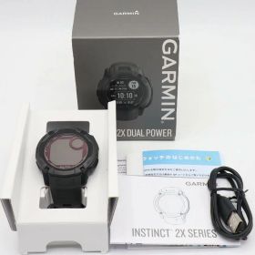 【お買い物マラソン！限定クーポン】GARMIN Instinct 2X Dual Power Graphite 010-02805-22 スマートウォッチ ガーミン インスティンクト デュアルパワー 本体 【中古】