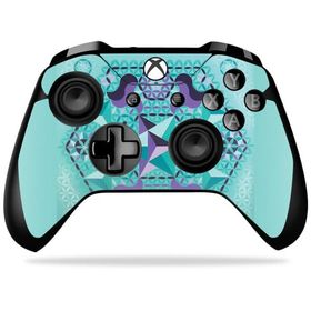 MightySkins Xbox One X Controller 用ビニールスキン「Pastel Hexagon」保護スキン 着脱簡単