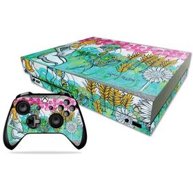 MightySkins Microsoft Xbox One X 用ビニールスキン「Mother Garden」保護デカールラップ 着脱簡単