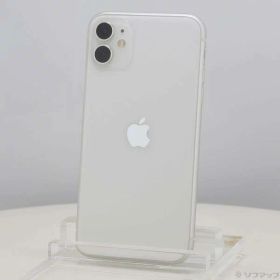 【中古】Apple(アップル) iPhone11 64GB ホワイト MWLU2J／A SIMフリー 【258-ud】