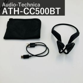 Audio-Technica オーディオテクニカ ATH-CC500BT BK ワイヤレスイヤホン 軟骨伝導 ブラック Bluetooth aptX HD マルチポイント ノイズキャンセリング IPX4 VGP2023金賞 国内正規品