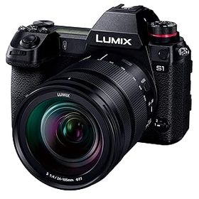 【中古】パナソニック(Panasonic) フルサイズ ミラーレス一眼カメラ ルミックス S1M 標準ズームレンズキット 2420万画素 ブラック DC-S1M-K