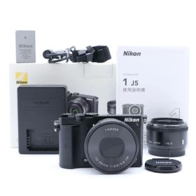 【送料無料】【良品】Nikon1 J5 ダブルレンズキット ブラック