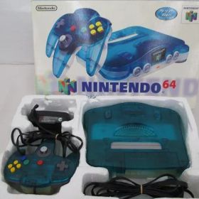 【まとめ売り 中古品】 ゲーム NINTENDO 64 本体 NUS-001 クリアブルー 動作品 箱 周辺機器付き
