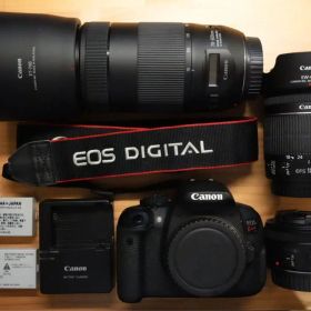 Canon EOS Kiss X7i本体+レンズ3本+付属品