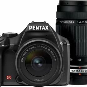 【中古】【非常に良い】PENTAX デジタル一眼レフカメラ K-x ダブルズームキットブラック