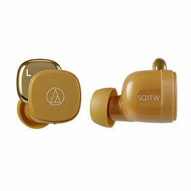 オーディオテクニカ ATH-SQ1TW (Bluetooth 対応) 完全ワイヤレスイヤホン / Bluetooth5.0 / 急速充電対応 / IPX4防水規格 / 最大19.5時間再生 / 低遅延 / Fast Pair対応 / マルチペアリング / 国内正規品マスタード ATH-SQ1TW MU