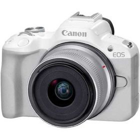 キヤノン ミラーレス一眼カメラ「EOS R50」RF-S18-45 IS STM レンズキット（ホワイト） EOSR50WH-1845ISSTMLK Canon