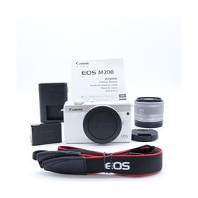 Canon ミラーレス一眼カメラ EOS M200 標準ズームキット ホワイト EOSM200WH-1545ISSTMLK