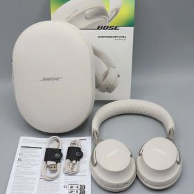 【美品】BOSE QuietComfort Ultra Headphones White Smoke 完全ワイヤレス ノイズキャンセリングヘッドホン ホワイトスモーク ボーズ 本体