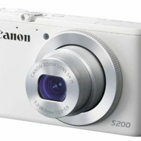【中古】Canon デジタルカメラ PowerShot S200(ホワイト) F値2.0 広角24mm 光学5倍ズーム PSS200(WH)
