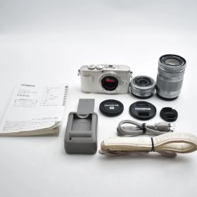 B#12635 OLYMPUS ミラーレス一眼カメラ PEN E-PL10 EZダブルズームキット ホワイト