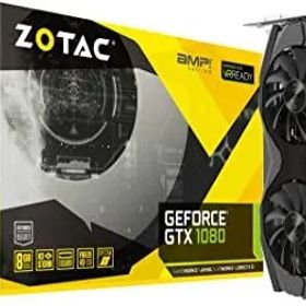 【中古】ZOTAC GeForce GTX 1080 AMP! エディション ZT-P10800C-10P 8GB GDDR5X IceStorm 冷却 メタルラップアラウンド カーボン ExoArmor 外装 超幅広 1
