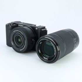 【中古】[美品] SONY VLOGCAM ZV-E10 II ダブルズームレンズキット ミラーレス一眼カメラ ブラック ZV-E10M2X [ズームレンズ+ズームレンズ] _GP00020080